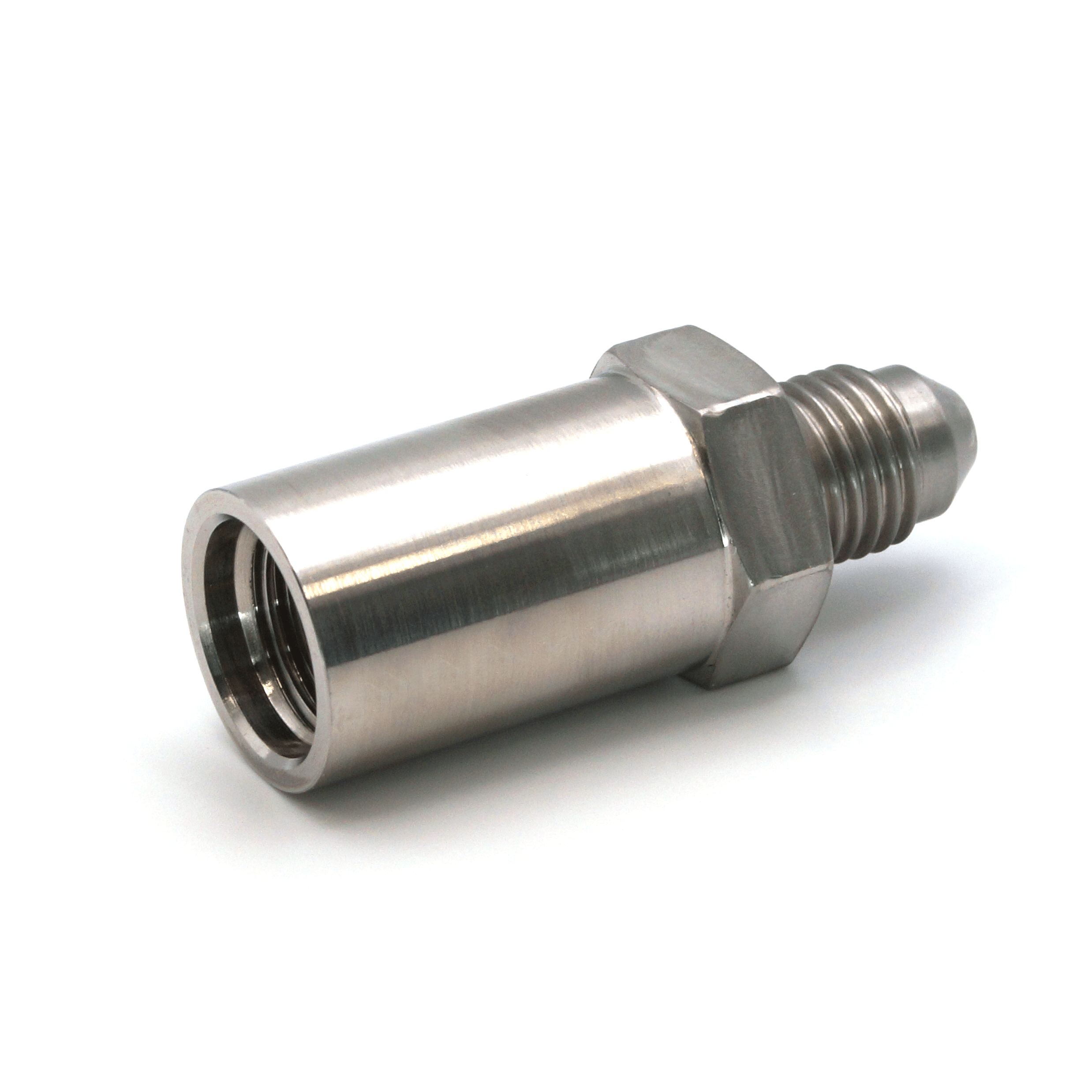 1-3/16 round T316 stainless steel, turned, threaded, cross-drilled