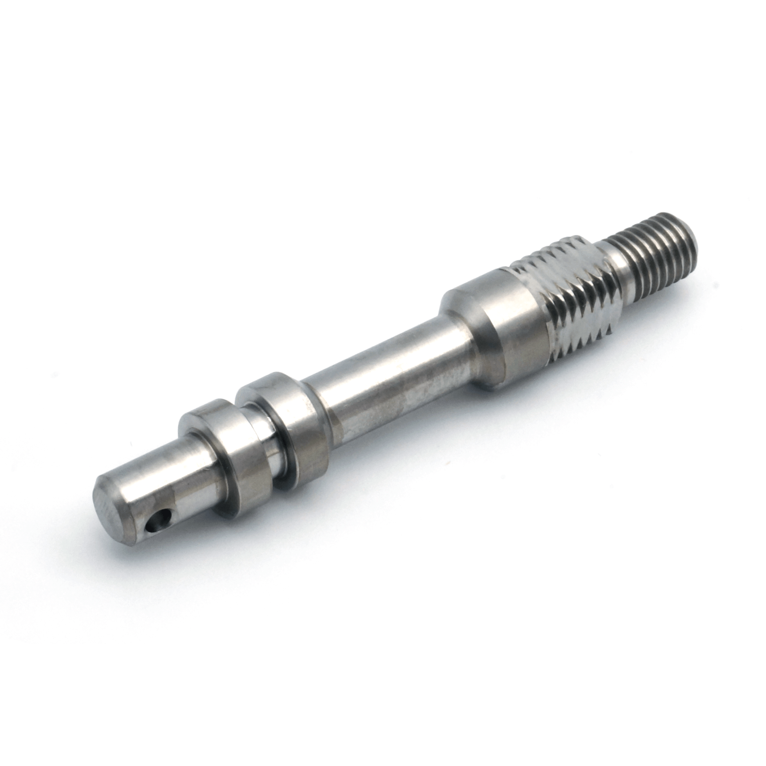 3/8 round x 2-3/8 long T303 stainless steel, cross-drilled, milled